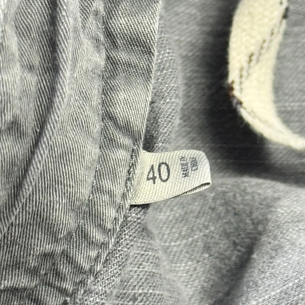 Faherty Brand Cargo Shorts Mens 40 Gray Linen‎ Cotton Utility Pockets Drawstring